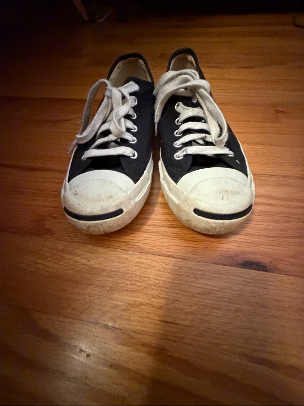 Women’s Black Canvas Low-Top Athletic Sneakers with White Toe